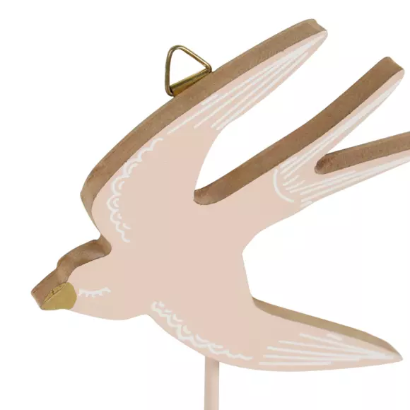Patère enfant Oiseau Rose