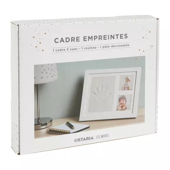 Cadre photo empreinte Bébé Blanc 3