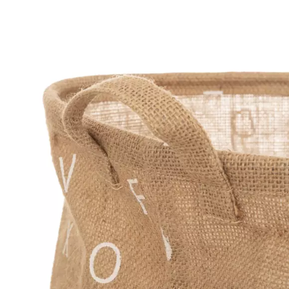 Speelgoedmand jute Alphabet Beige 2