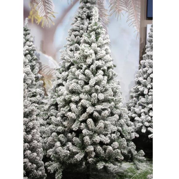 Albero di Natale artificiale Royal Alt. 210 cm Verde innevato 2