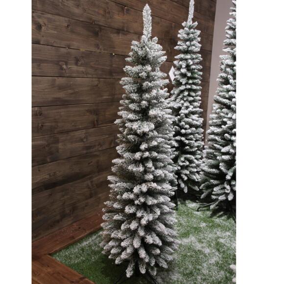 Künstlicher Weihnachtsbaum Narrow H120 cm Grün verschneit 2