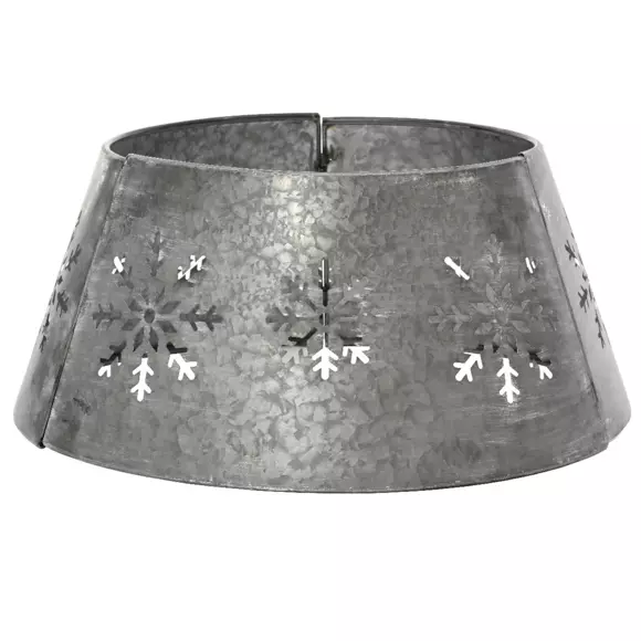 Kerstboommand van ijzer Flocon Grijs