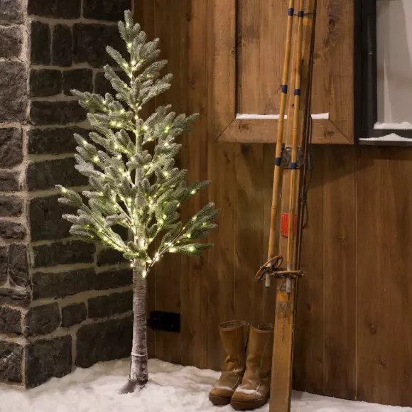 Sapin moderne lumineux Hexy H240  cm Blanc chaud