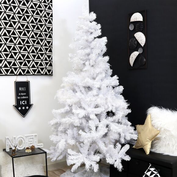 Albero di Natale artificiale Royal Alt. 180 cm Bianco 2