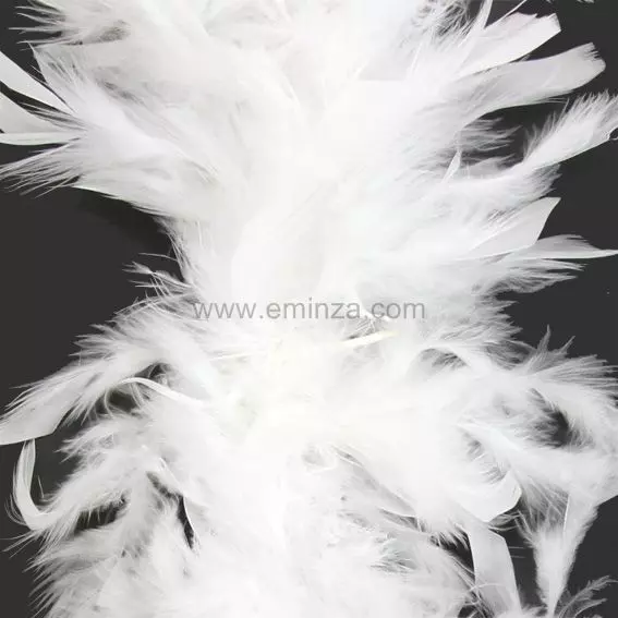 Guirlande Boa en plumes Louise Blanc 3