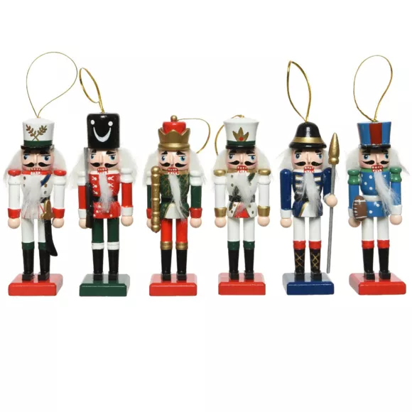 Soldado Cascanueces para colgar lote de 6  Multicolor