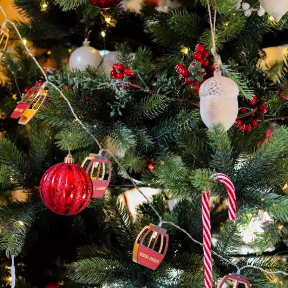 Pomme de pin de Noël à suspendre Fergus Naturel 2