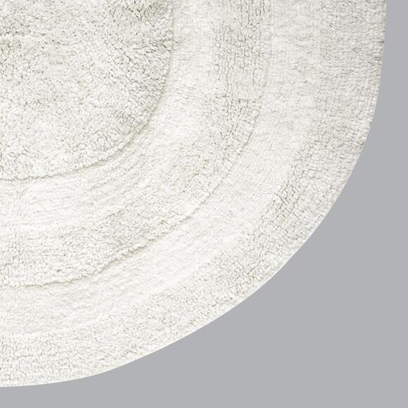 Baumwollteppich (120 cm) Spirale Weiß 2