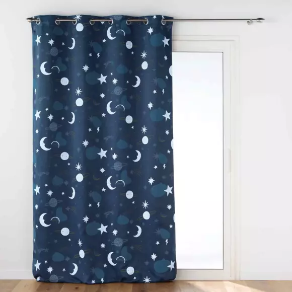 Rideau occultant enfant (140 x 260 cm) Moonlight Bleu 2
