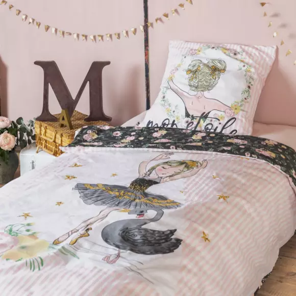 Funda nórdica y dos fundas para almohada algodón (200 cm) Mon estrella Rosa 2