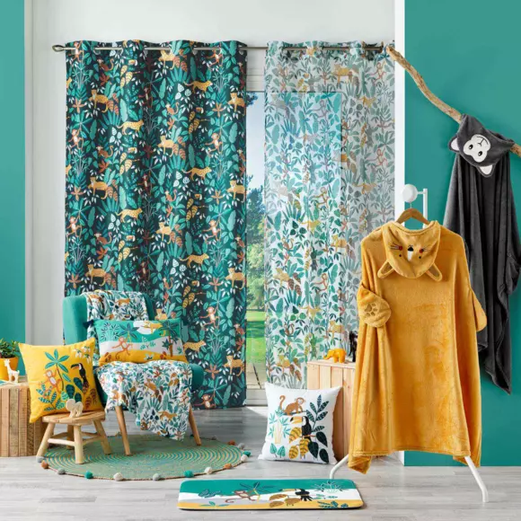 Cortina Semi-opaca (140 x 280 cm) Jungle story Azul 2