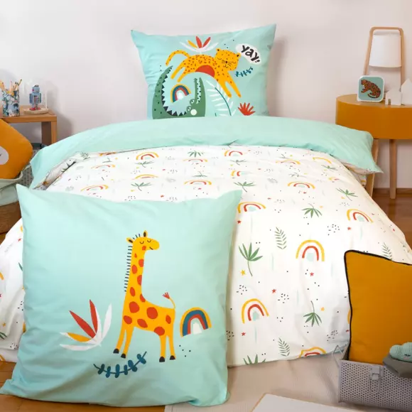 Funda nórdica y una funda de almohada de algodón (140 cm) Pumba Azul 2