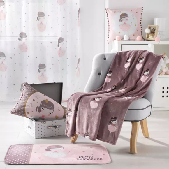 Coussin rectangulaire enfant Petite princesse Rose 2