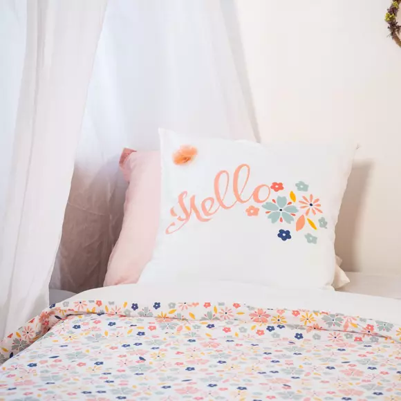 Funda nórdica y una funda de almohada de algodón (140 cm) Hello Rosa 3