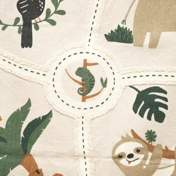Tapis coton enfant (150 cm) Carte jungle Multicolore 2