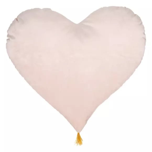 Coussin enfant cœur Polie Rose 2