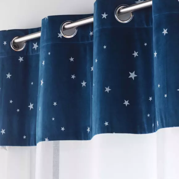 Visillo fosforescente (140 x 280 cm) Moonlight Azul 3