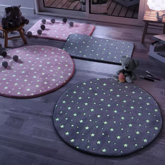 Alfombra fosforescente (80 cm) Fluo Night Gris 3