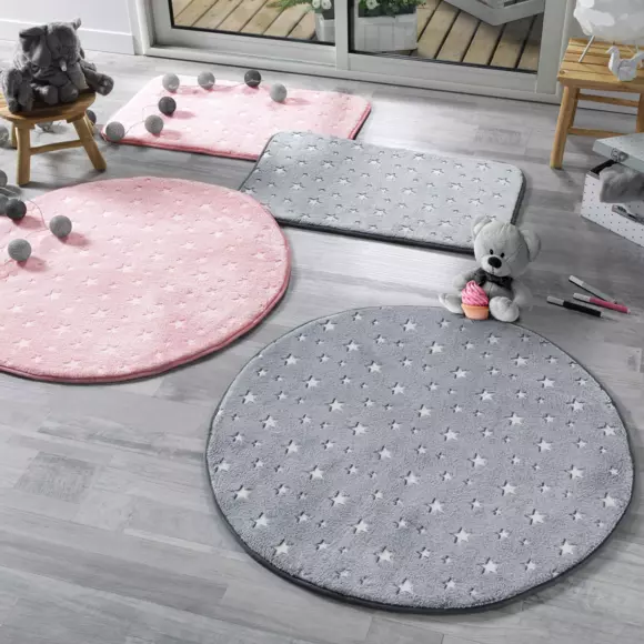 Alfombra fosforescente (80 cm) Fluo Night Rosa 2