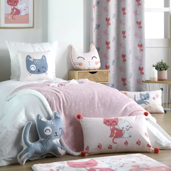 Coussin carré enfant (40 cm) Zoeline Gris souris 2