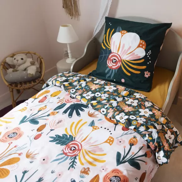 Funda nórdica y dos fundas para almohadones en algodón  (200 cm) Champetre Multicolor 2