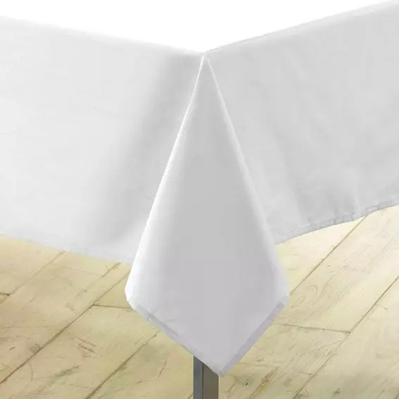 Mantel rectangular con tratamiento anti mancha(L250 cm) Gama Esencial Blanco 2