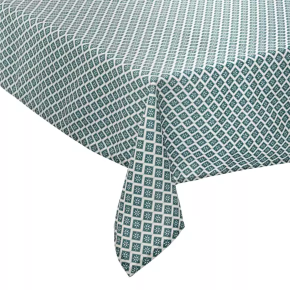 Nappe rectangulaire anti tache (L240 cm) Tikal Bleue 3