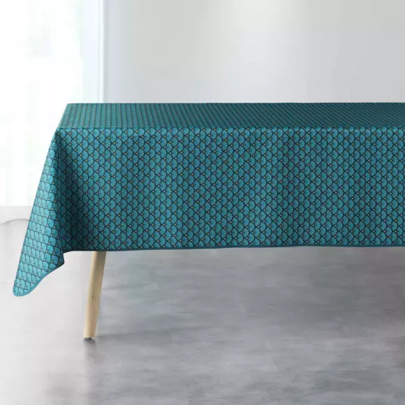 Nappe rectangulaire anti tache (L240 cm) Artchic Bleue 2