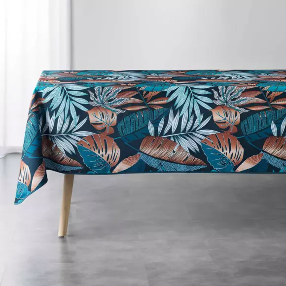 Mantel rectangular antimancha (L240 cm) Alianor Azul 2