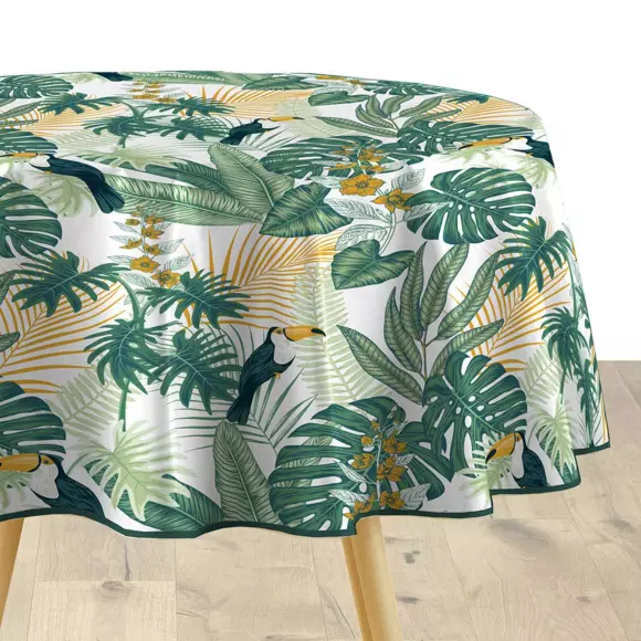 Mantel redondo PVC (D160 cm) Guyana Verde 3
