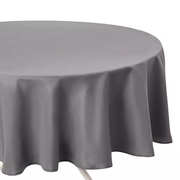 Mantel redondo (D180 cm) Uni Gris 2