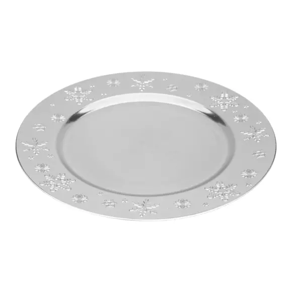 Lot de 12 dessous d'assiette Flocon Argent 2