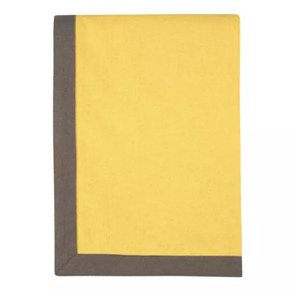 Mantel rectangular (L240 cm) Duo Amarillo mostaza 2