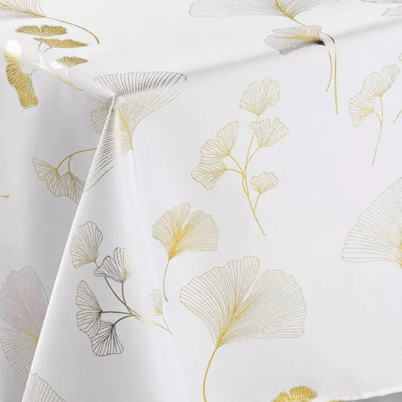Mantel rectangular (L240 cm) Bloomy Blanco