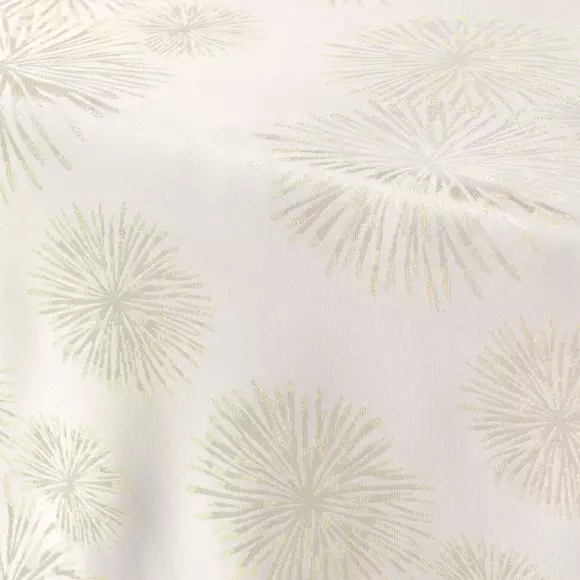 Mantel rectangular (L240 cm) Artifice Crudo y dorado  2