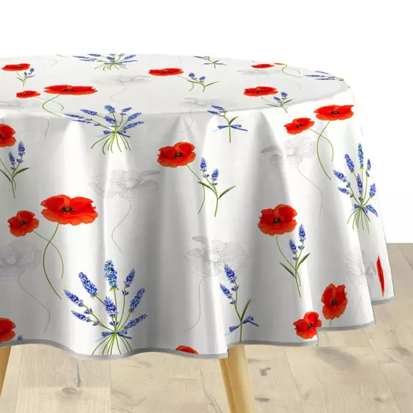 Mantel redondo PVC (D160 cm) Sisteron Rojo  2