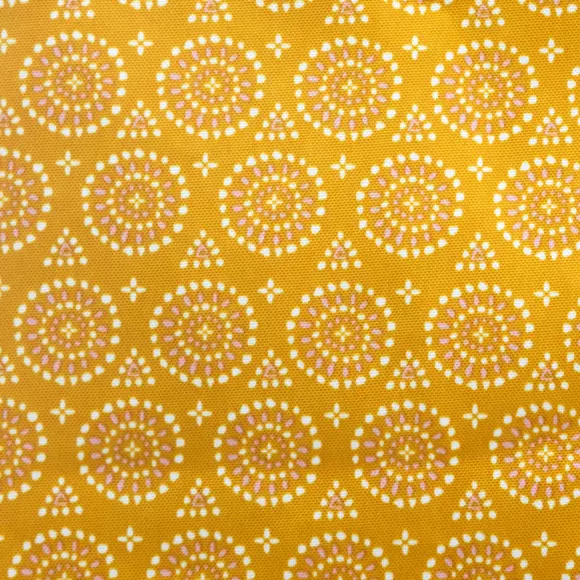 Tovaglia rotonda anti macchia (Ø180 cm) Etnik Giallo senape 4