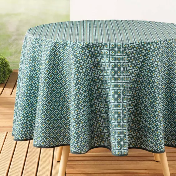 Nappe ronde anti tache (D180 cm) Havana Vert kaki 2