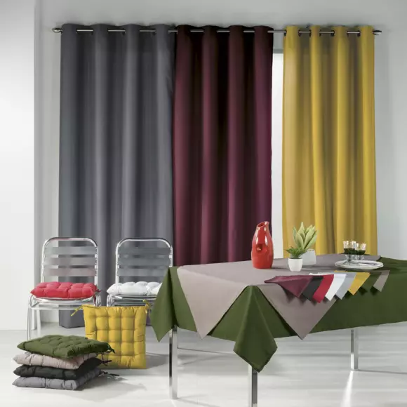 Nappe ronde anti tache (D180 cm) Essentiel Bordeaux 2