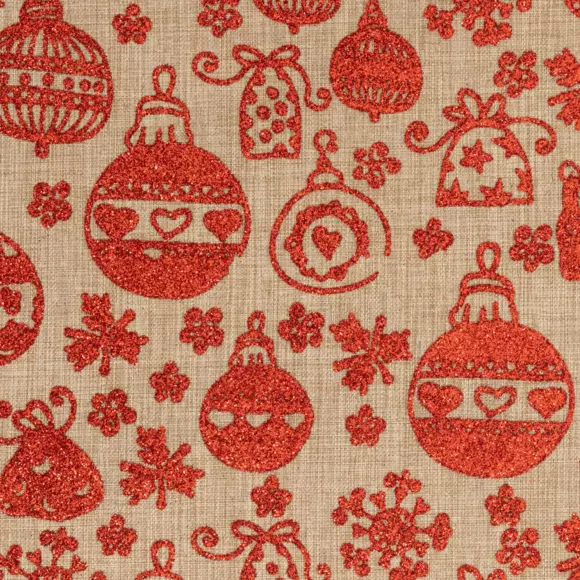 Tafelloper Kerstballen Rood