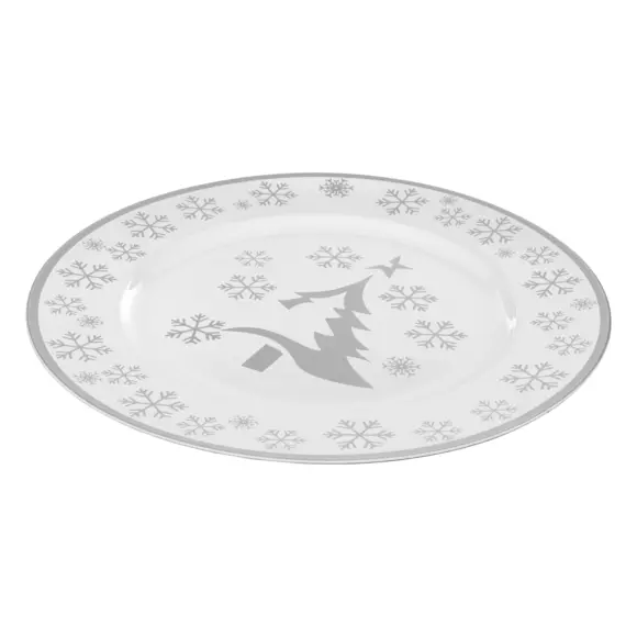 Lot de 12 dessous d'assiette Sapin Argent 2