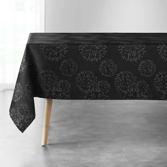 Tafelkleed rechthoekig (L300 cm) Artifice Zwart en zilverkleurig 3