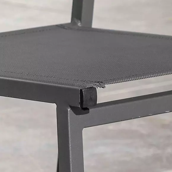 Silla de jardín alu apilable Murano - Gris antracita 2