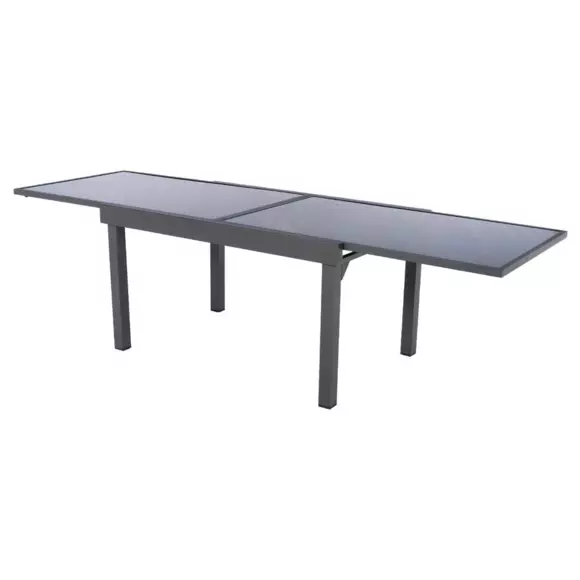 Mesa de jardín extensible de vidrio Murano (Hasta 10 pers.) - Gris antracita 7