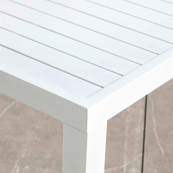 Table de jardin 8 places Aluminium Murano (210 x 100 cm) - Blanche 2