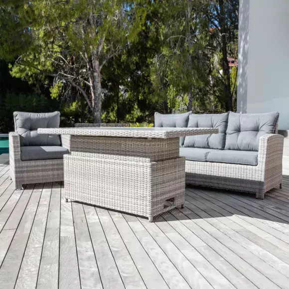 Salon de jardin Tivoli Up and down Gris clair/Gris foncé - 7 places 2
