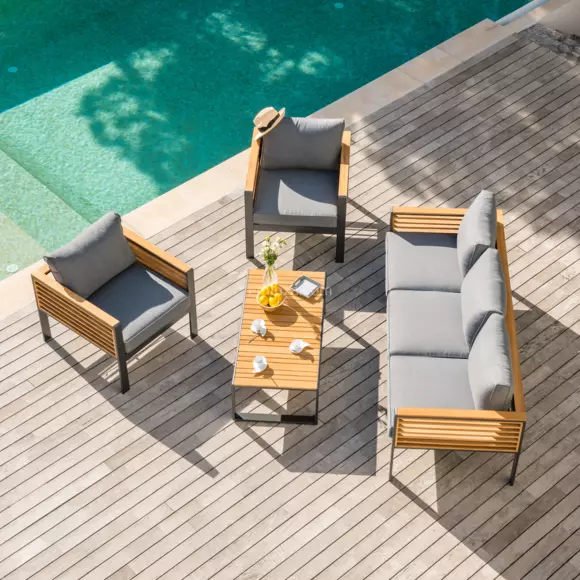 Salon de jardin Bali Gris anthracite/Ardoise - 5 places 3