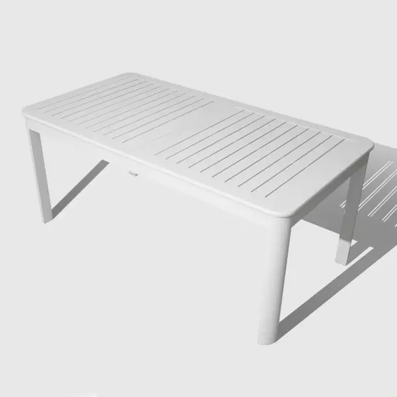 Mesa de jardín extensible 10 plazas Verona (280 x 95 cm) - Blanca 7