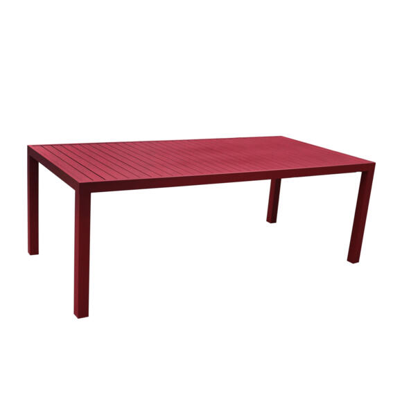 Table de jardin 8 places Aluminium Murano (210 x 100 cm) - Rouge 3