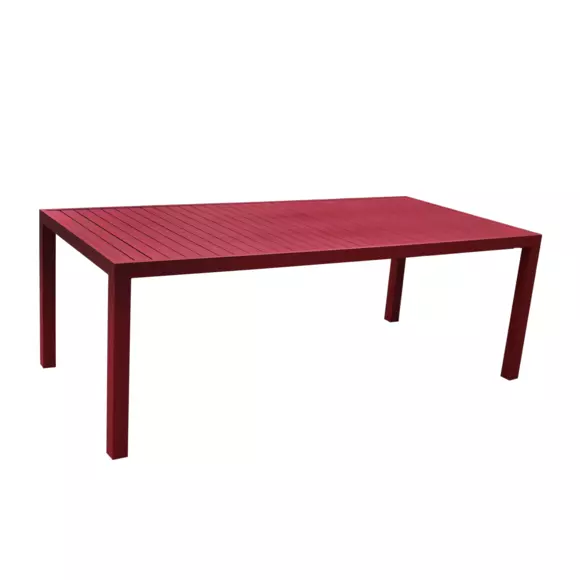 Mesa de jardín rectangular  Aluminio Murano (8 pers.) - Rojo 3